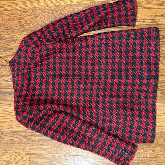 Zara Red and Black Houndstooth Blazer- Size Small- good condition - Picture 3 of 3